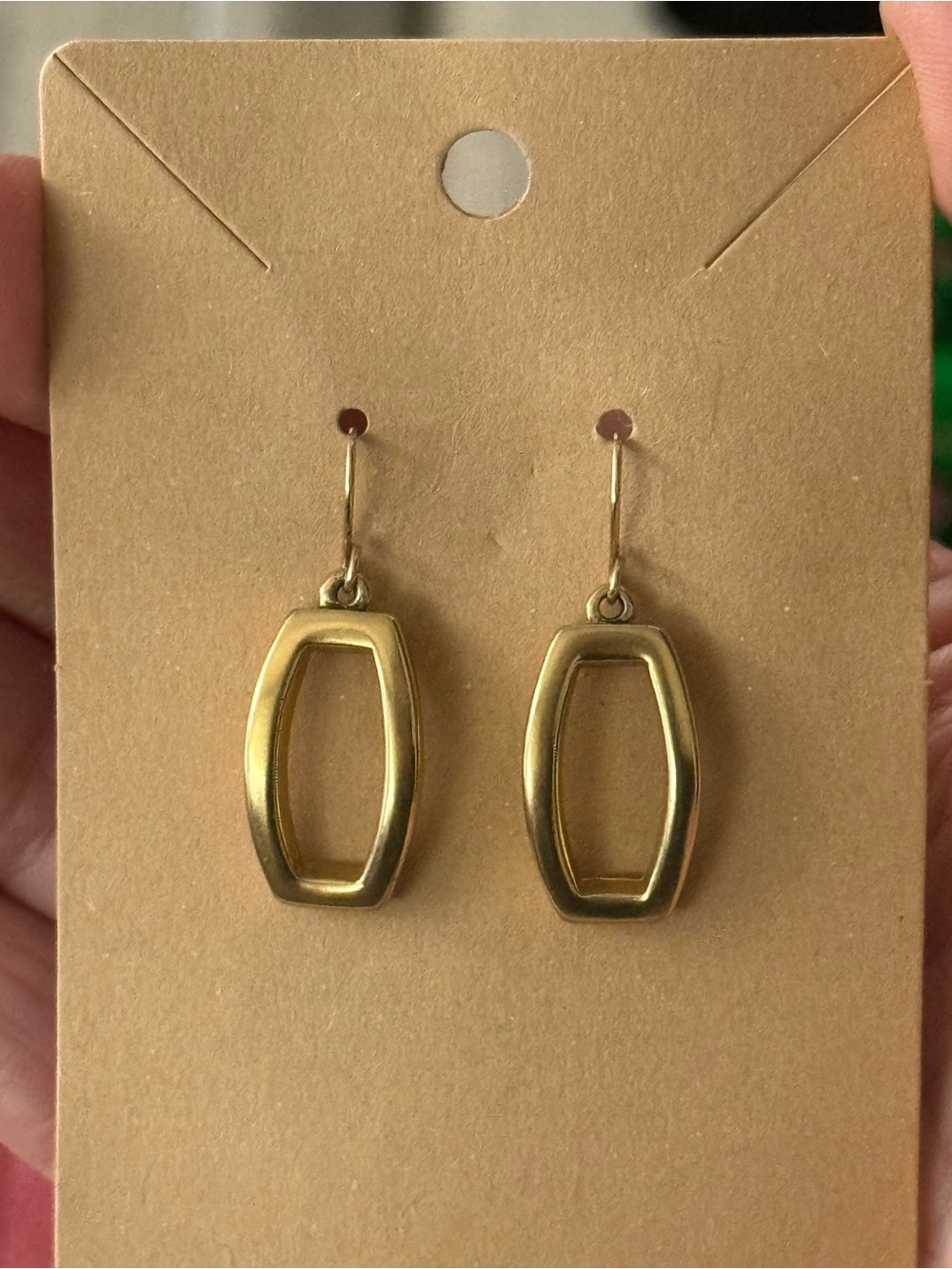 Nine West Gold‎ Open Oval Drop Earrings